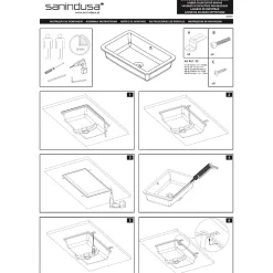 Sanindusa Vasque céramique traditionnelle a encastrer par dessous Anna blanc* Vasque À Encastrer