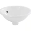 Sanindusa Vasque céramique traditionnelle a encastrer par dessus Tabarca blanc* Vasque À Encastrer