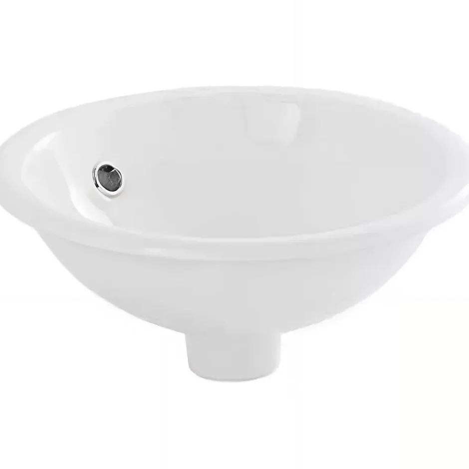 Sanindusa Vasque céramique traditionnelle a encastrer par dessus Tabarca blanc* Vasque À Encastrer