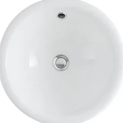 Sanindusa Vasque céramique traditionnelle a encastrer par dessus Tabarca blanc* Vasque À Encastrer