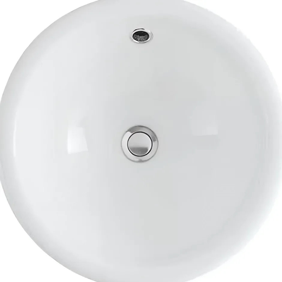 Sanindusa Vasque céramique traditionnelle a encastrer par dessus Tabarca blanc* Vasque À Encastrer