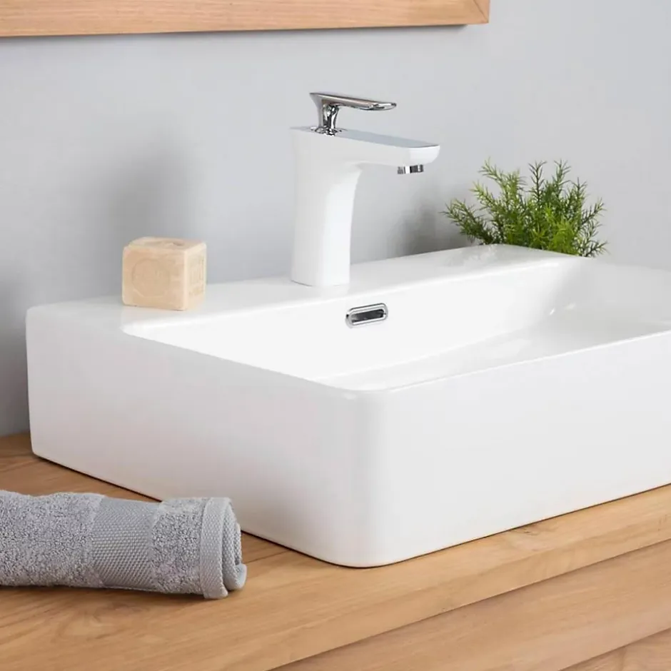 Wanda Collection Vasque en céramique avec plage Olga 60cm