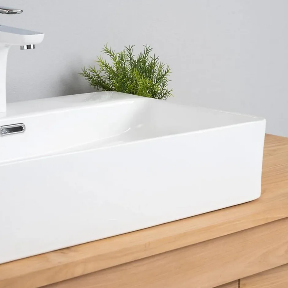 Wanda Collection Vasque en céramique avec plage Olga 60cm