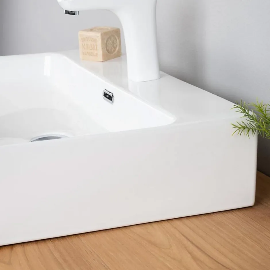Wanda Collection Vasque en céramique avec plage Olga 60cm
