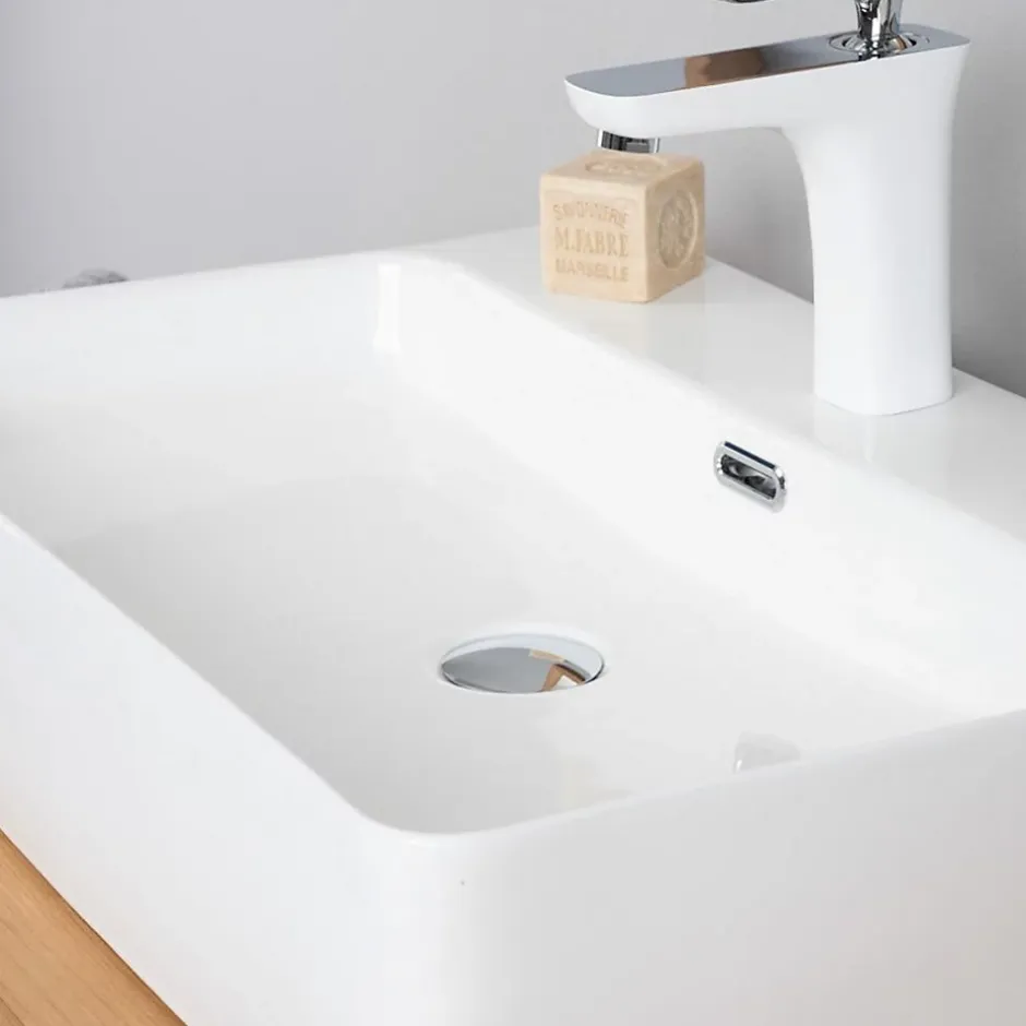 Wanda Collection Vasque en céramique avec plage Olga 60cm