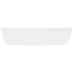 ECD Germany Vasque en céramique blanc avec bonde de vidage pour salle de bain 605x380x140 mm* Lavabo