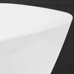 ECD Germany Vasque en céramique blanc avec bonde de vidage pour salle de bain 605x380x140 mm* Lavabo