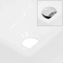 ECD Germany Vasque en céramique blanc avec bonde de vidage pour salle de bain 350x205x125 mm* Lavabo