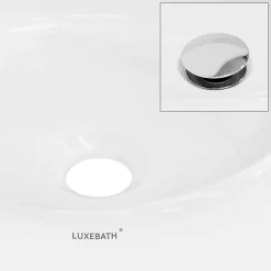 ECD Germany Vasque en céramique blanc avec bonde de vidage pour salle de bain 350x120 mm* Lavabo