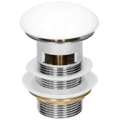 ECD Germany Vasque en céramique blanc avec bonde de vidage pour salle de bain 605x465x160 mm* Vasque À Encastrer
