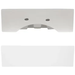 ECD Germany Vasque en céramique blanc avec bonde de vidage pour salle de bain 415x360x130 mm* Lavabo