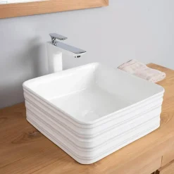 Wanda Collection Vasque en céramique carré Trooper 39cm