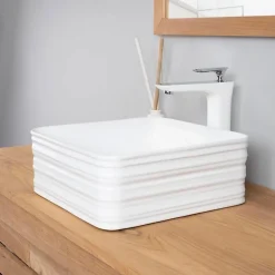 Wanda Collection Vasque en céramique carré Trooper 39cm