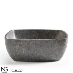MG Valencia Vasque en marbre naturel CUSCO GREY 40x40x15 cm