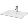 ECD Germany Vasque encastré lavabo Evier salle de bain en ceramique blanc 610 x 465 x 175 mm* Vasque À Encastrer