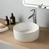 Planète Bain Vasque Lave mains Jany 25 cm - Blanc brillant - Faible diamètre - Rebords fins* Plan Vasque Lave-Mains