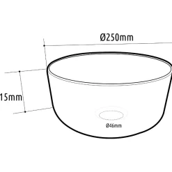 Planète Bain Vasque Lave mains Jany 25 cm - Blanc brillant - Faible diamètre - Rebords fins* Plan Vasque Lave-Mains