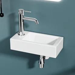 Dileci Vasque lave-mains sortie gauche (36,5x18x9cm) -