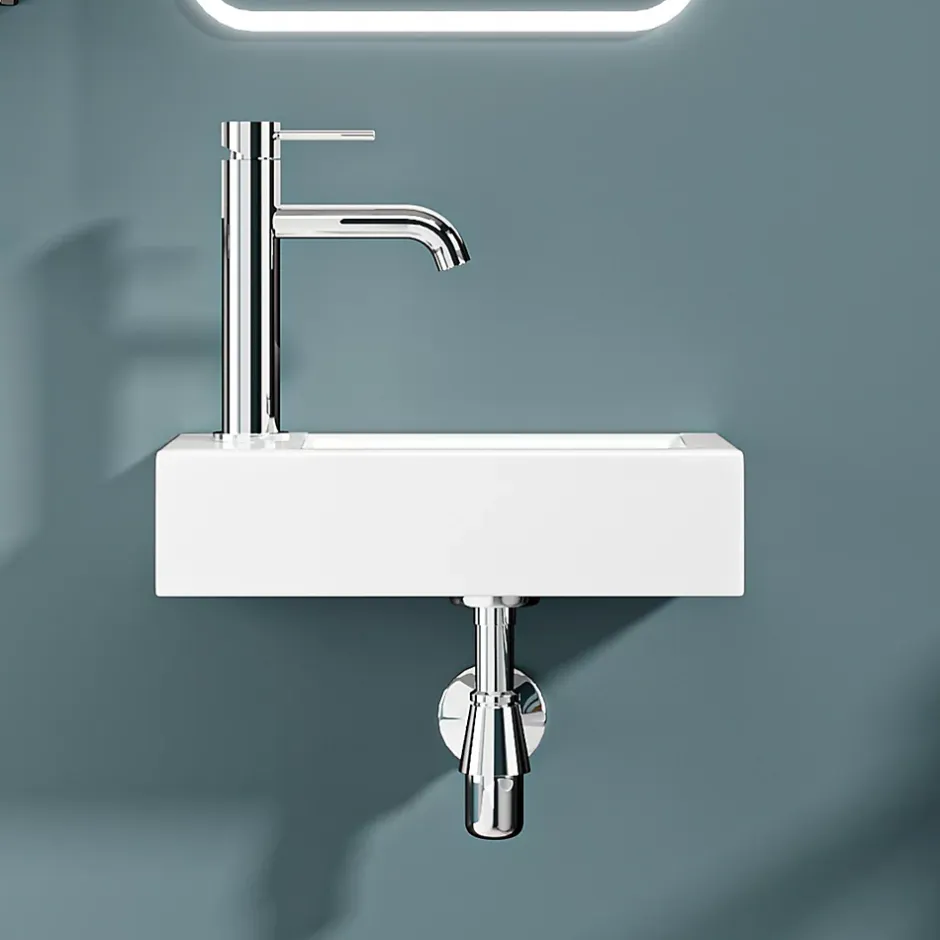 Dileci Vasque lave-mains sortie gauche (36,5x18x9cm) -