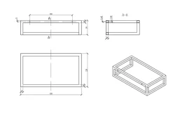 Bernstein Vasque murale suspendue design 44x22x10cm en fonte minérale - Blanc mat, Sans bonde ni cache, Rangement gauche, Avec Console