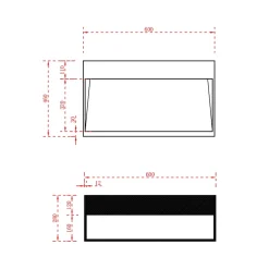 Bernstein Vasque murale 60x46x28cm en fonte minérale avec espace de rangement - blanc mat - TWG71* Lavabo