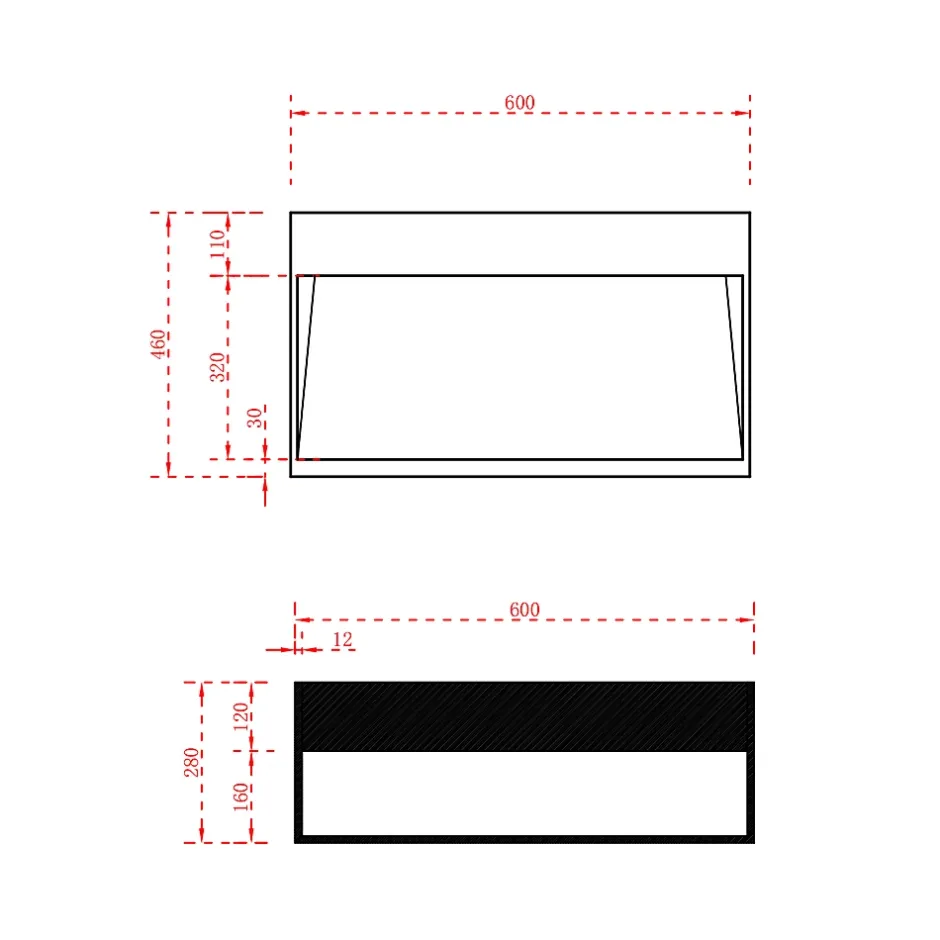 Bernstein Vasque murale 60x46x28cm en fonte minérale avec espace de rangement - blanc mat - TWG71* Lavabo