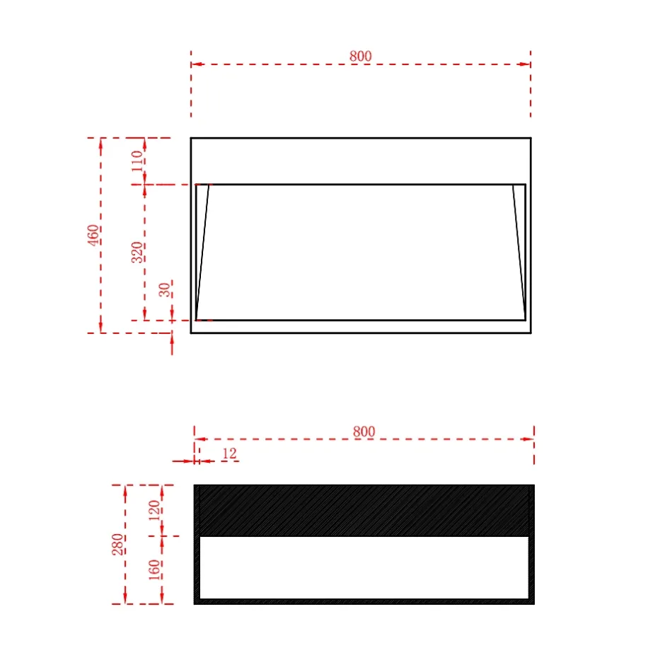 Bernstein Vasque murale 80x46x28cm en fonte minérale avec espace de rangement - blanc mat - TWG71* Lavabo