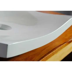 Autres Vasque plate blanche en résine à poser pour salle de bain moderne* Vasque À Poser