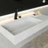 Bernstein Vasque rectangulaire à suspendre 90x48x13cm en fonte minérale - PB2015* Lavabo