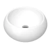 Galedo Vasque ronde à poser en céramique blanche, diamètre 40 x H.15 cm, Bowl