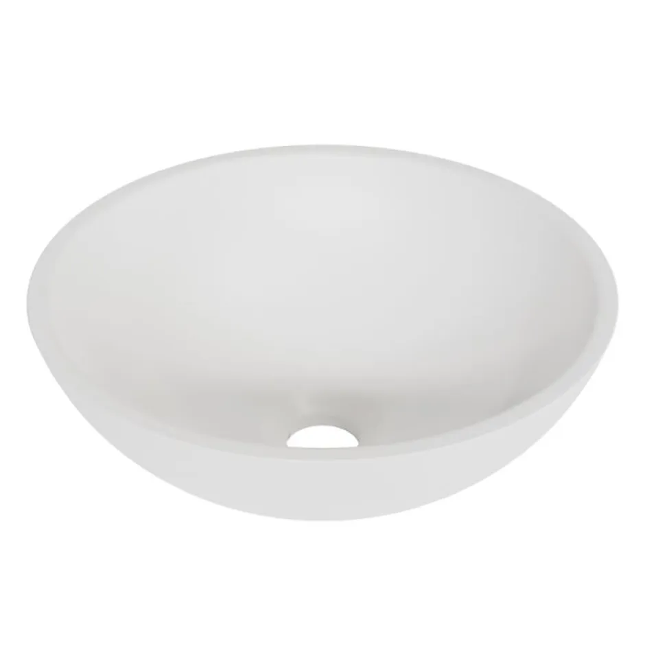 Cuisibane Vasque ronde à poser TREND - Blanc brillant* Plan Vasque Lave-Mains