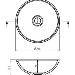 Cuisibane Vasque ronde à poser TREND - Gris mat
