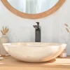 Wanda Collection Vasque ronde Barcelone en marbre à poser colori crème - diamètre 45 cm* Vasque À Poser