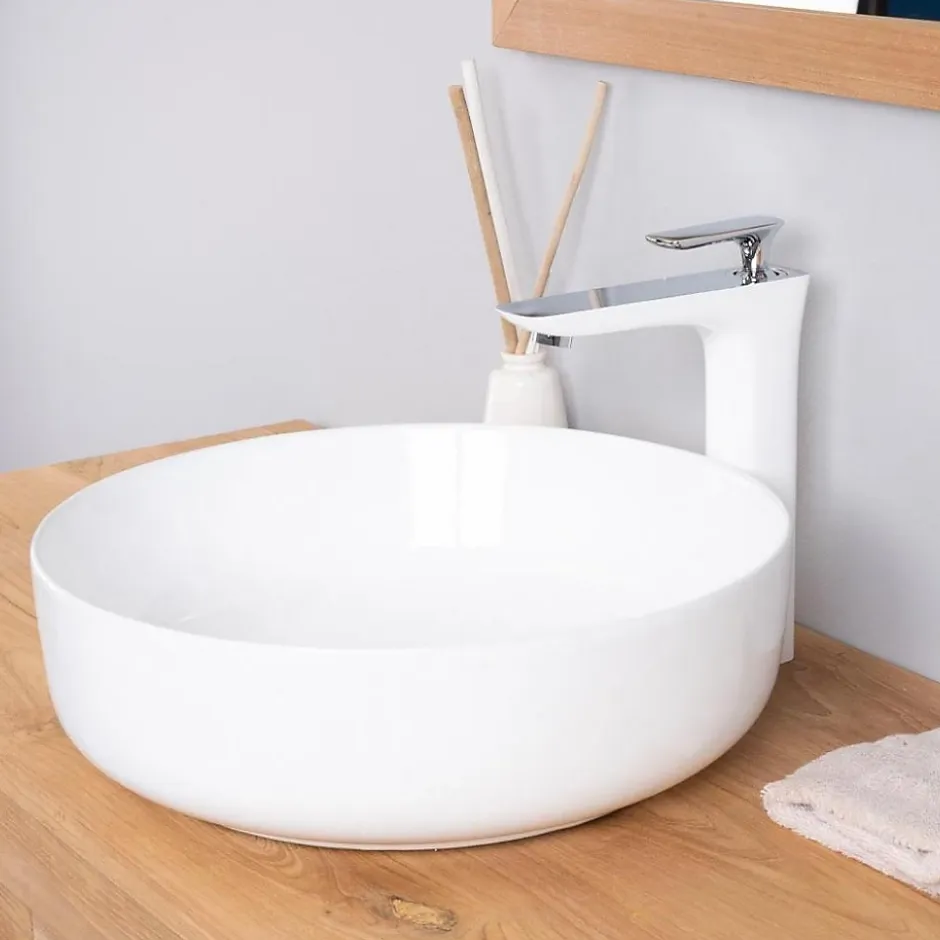 Wanda Collection Vasque ronde en céramique Ipso 45cm