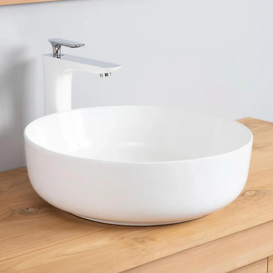 Wanda Collection Vasque ronde en céramique Ipso 45cm