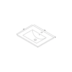 Bain-Bain Vasque résine 60Cm NOLAN -