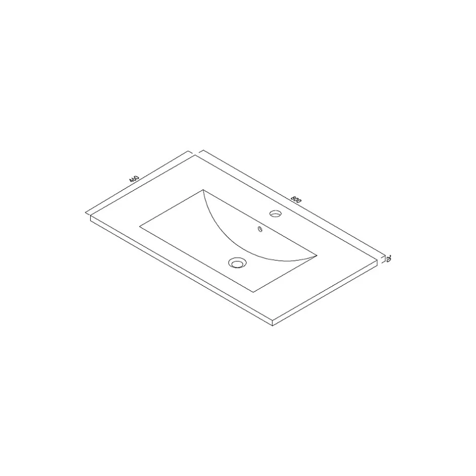 Bain-Bain Vasque résine 80Cm NOLAN -