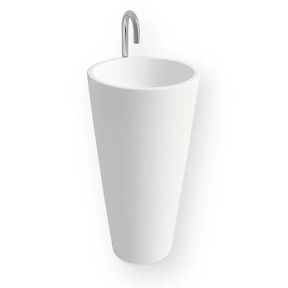 Ambra Vasque salle de bain colonne sur pied,en Solid surface 50 cm - Kezia* Lavabo