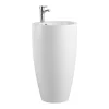 Vente-unique Vasque sur pied cylindrique blanche - D50 x H83 cm - MILOS II* Lavabo