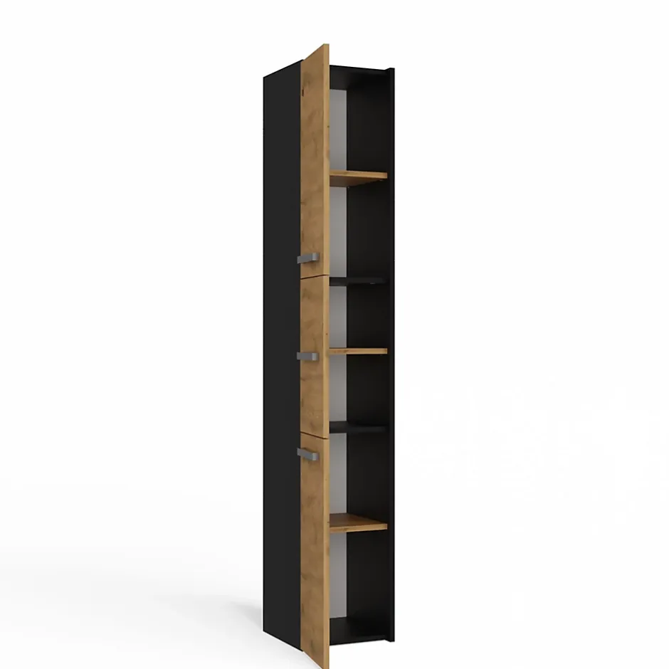 Topeshop VERONA - Armoire de salle de bains - 170x30x30 cm - Meuble colonne de rangement SDB