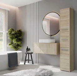 Topeshop VERONA - Colonne de salle de bain 30x30x170 - Meuble salle de bain - Rangement salle de bain - Colonne rangement* Meuble De Salle De Bains Faible Profondeur|Colonne De Salle De Bains