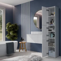 Topeshop VERONA - Colonne de salle de bain 30x30x170 - Meuble salle de bain - Rangement salle de bain - Colonne rangement* Colonne De Salle De Bains|Meuble De Salle De Bains Faible Profondeur