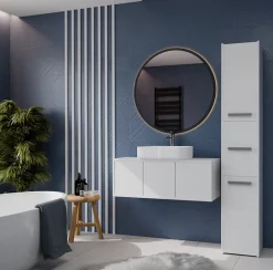 Topeshop VERONA - Colonne de salle de bain 30x30x170 - Meuble salle de bain - Rangement salle de bain - Colonne rangement* Colonne De Salle De Bains|Meuble De Salle De Bains Faible Profondeur