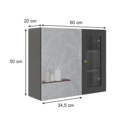 Vicco Gris 60x50cm avec miroir
