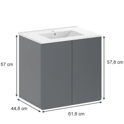 Vicco Meuble sous lavabo Gris* Lave-Mains