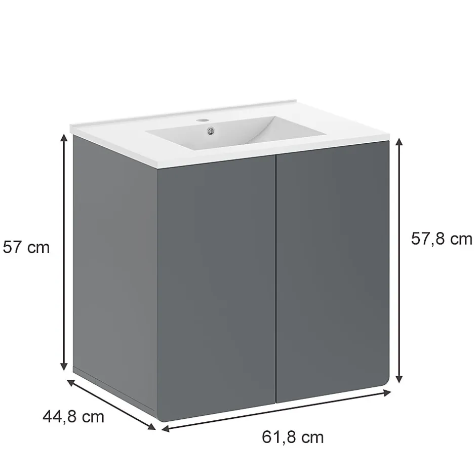 Vicco Meuble sous lavabo Gris* Lave-Mains