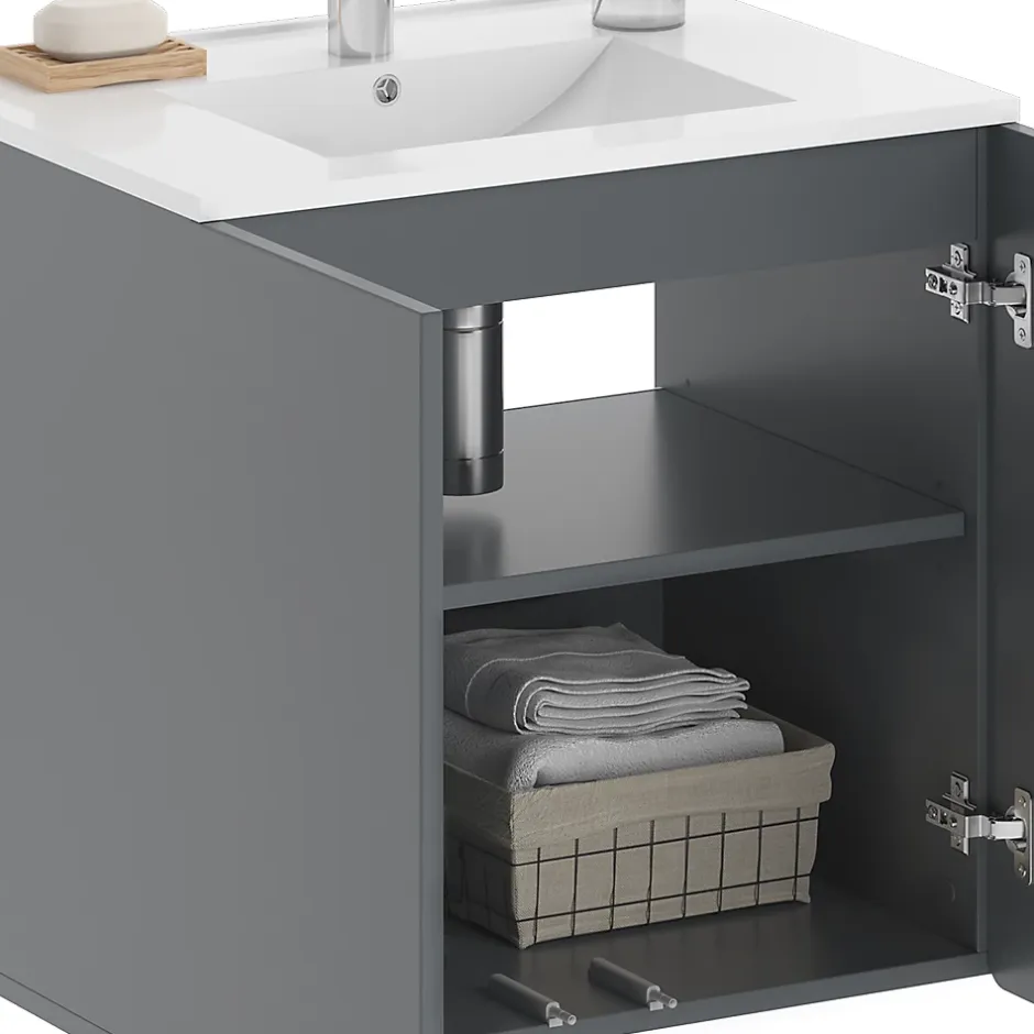 Vicco Meuble sous lavabo Gris* Lave-Mains