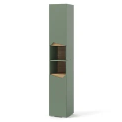 Vicco Vert/Artisan 30x180cm avec portes et compartiments ouverts