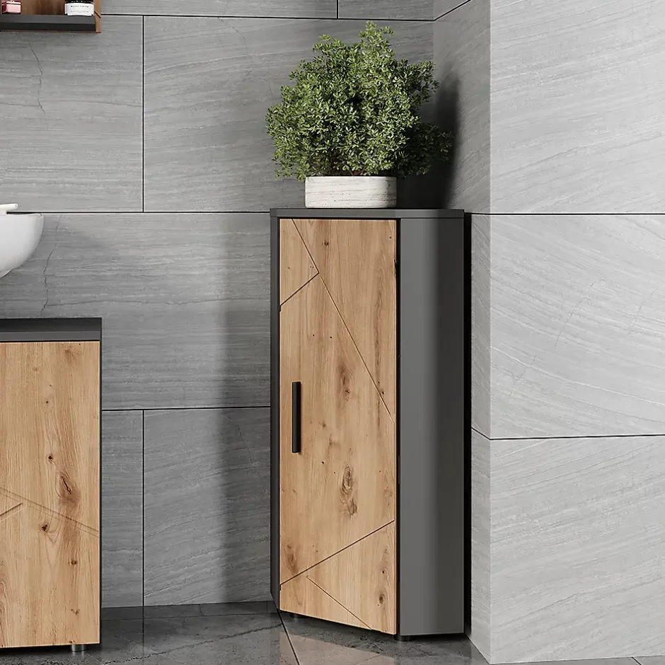 Vicco Armoire dangle Anthracite/Artisan 33x81cm avec 3 étagères
