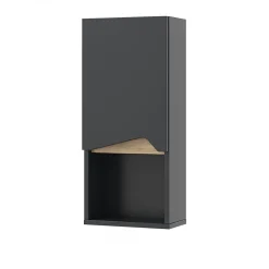 Vicco Armoire de Anthracite 30x67cm avec porte et compartiment ouvert